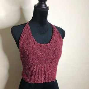 vintage inspired crop halter top
